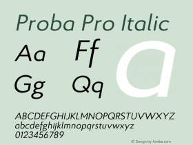 Proba Pro Italic Version 001.000图片样张