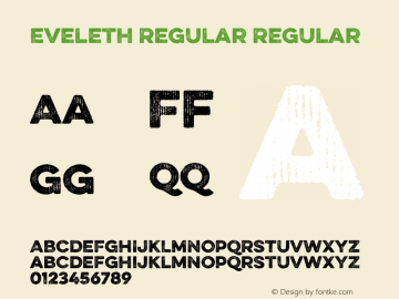 Eveleth Regular Regular Version 1.000 Font Sample