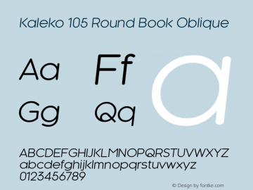 Kaleko 105 Round Book Oblique Version 2.000 2014 initial release图片样张