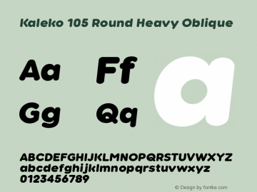 Kaleko 105 Round Heavy Oblique Version 2.000 2014 initial release图片样张