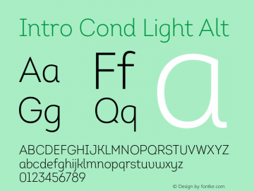 Intro Cond Light Alt Version 1.000 2014 initial release图片样张