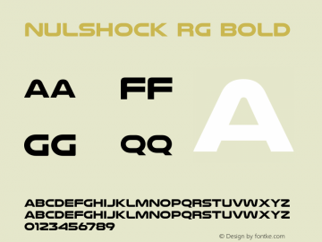 Nulshock Rg Bold Version 1.000图片样张