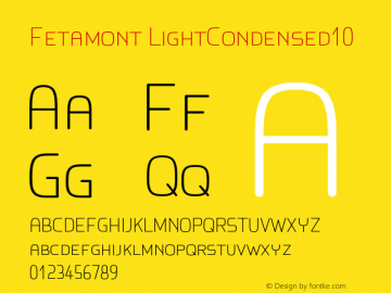 Fetamont LightCondensed10 Version 1.4图片样张