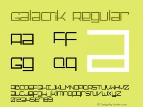 Galactik Regular 001.000 Font Sample