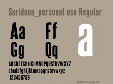 Saridona_personal use Regular Version 1.000图片样张