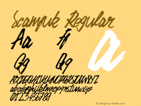 Scamfuk Regular Version 1.000 Font Sample