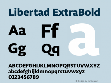 Libertad ExtraBold Version 1.000 Font Sample