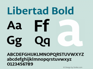 Libertad Bold Version 1.000 Font Sample