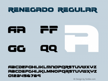 Renegado Regular Version 1.0; 2013图片样张