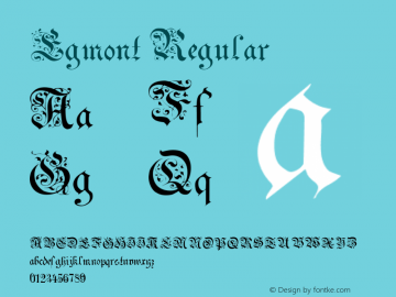 Egmont Regular Unknown Font Sample