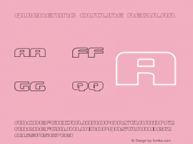 Quickening Outline Regular Version 1.0; 2013 Font Sample