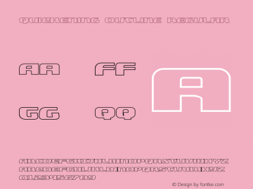 Quickening Outline Regular Version 1.0; 2013 Font Sample