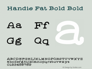 Handie Fat Bold Bold Version 001.000图片样张