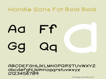 Handie Sans Fat Bold Bold Version 001.000图片样张