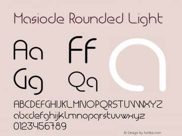 Masiode Rounded Light Version 1.00图片样张