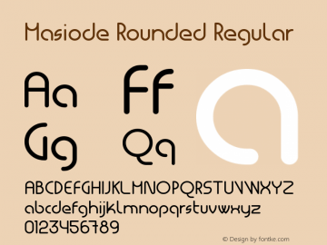 Masiode Rounded Regular Version 1.00图片样张