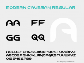 Modern Caveman Regular Version 1.00 June 10, 2014, initial release Font Sample