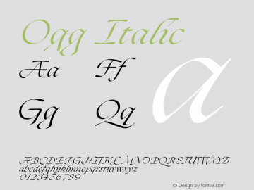 Ogg Italic 1.020 Font Sample