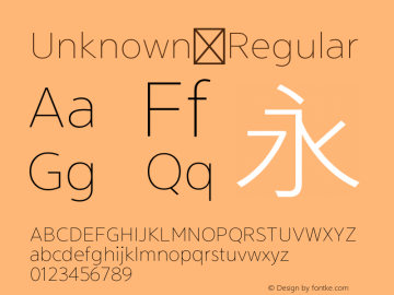 Unknown Regular Version 1.0图片样张