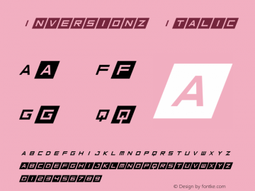 Inversionz Italic Version 1.00 June 14, 2014, initial release图片样张