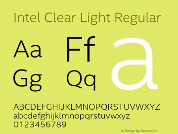 Intel Clear Light Regular Version 1.002图片样张