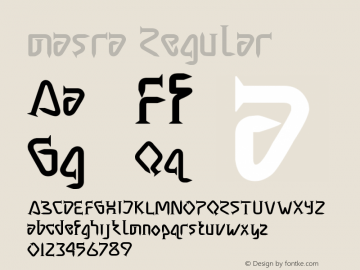 masra Regular Version 1.00 June 17, 2014, initial release Font Sample