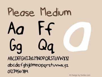 Please Medium Version 001.000 Font Sample