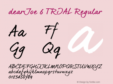 dearJoe 6 TRIAL Regular 1.000图片样张