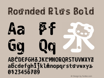 Rounded Plus Bold Version 1.046.20120229 Font Sample