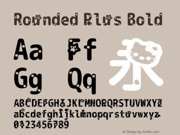 Rounded Plus Bold Version 1.046.20120229图片样张