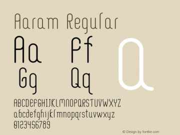 Aaram Regular Version 1.006 Font Sample