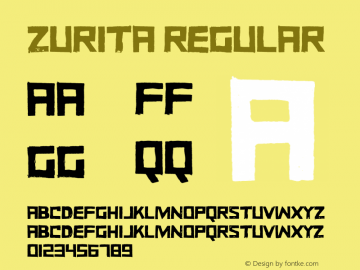 ZURITA Regular 1.000 Font Sample