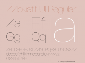 Movatif Ul Regular OTF 1.000;PS 001.001;Core 1.0.29 Font Sample