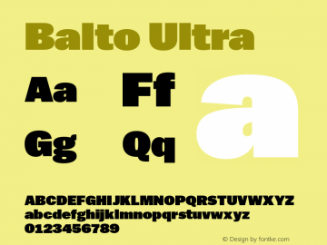 Balto Ultra Version 1.000 2014 initial release图片样张