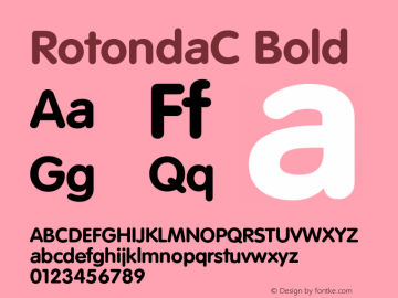 RotondaC Bold OTF 1.0;PS 001.000;Core 116;AOCW 1.0 161图片样张