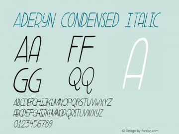 Aderyn Condensed Italic Version 1.001图片样张