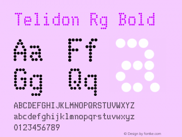 Telidon Rg Bold Version 3.000 Font Sample