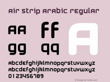 Air Strip Arabic Regular Version 1.00 July, 2012, initial release图片样张