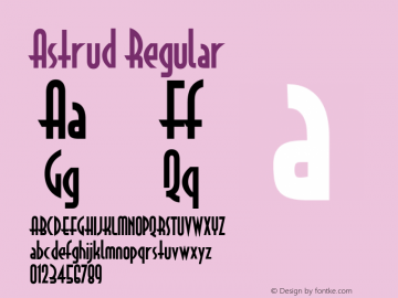 Astrud Regular Version 1.000 Font Sample