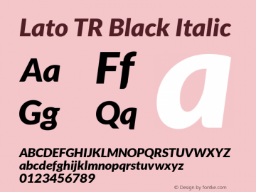 Lato TR Black Italic Version 1.104 2013图片样张