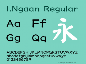 I.Ngaan Regular Version 1.004 Font Sample