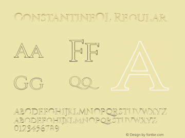 ConstantineOL Regular Version 1.000 Font Sample