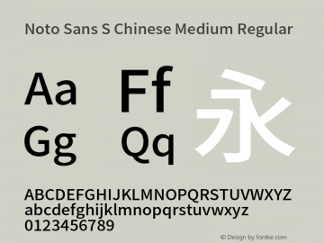 Noto Sans S Chinese Medium Regular Version 1.000;PS 1;hotconv 1.0.78;makeotf.lib2.5.61930图片样张