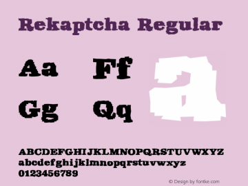 Rekaptcha Regular Version 1.000图片样张