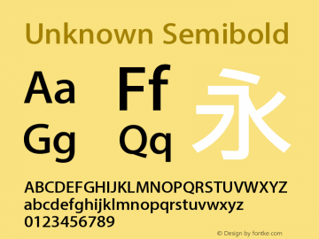 Unknown Semibold Version 1.0图片样张