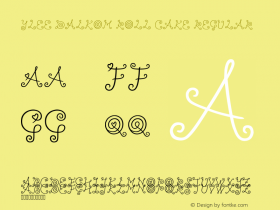 ylee DALKOM Roll Cake Regular Ver 1.0, July 20, 2014, initial release Font Sample