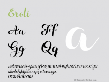 Eroli ☞ Version 1.000 2014 initial release;com.myfonts.eurotypo.eroli.regular.wfkit2.47Pp Font Sample