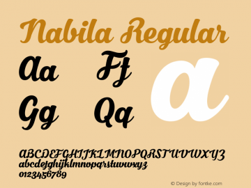 Nabila Regular Version 1.003 Font Sample