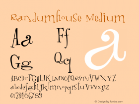 Randumhouse Medium Version 001.000 Font Sample