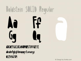 Boldstein SOLID Regular v1 July 28, 2014 - by Andrew Hart at Dirt2.com / SickCapital.com Font Sample